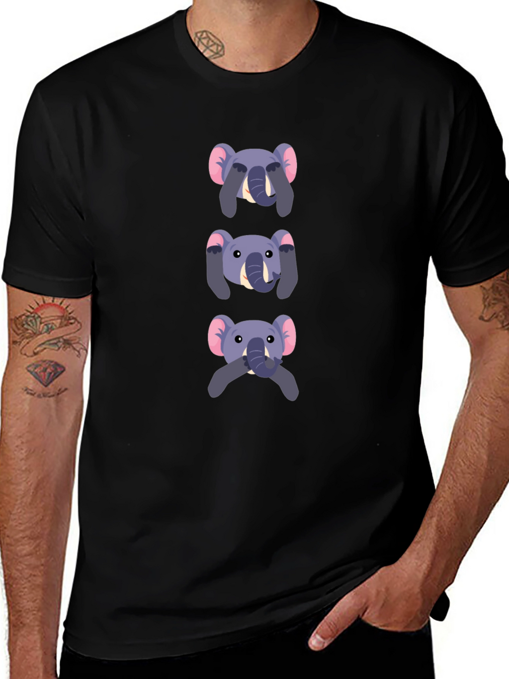 Elephant See No Evil Graphic T-Shirt
