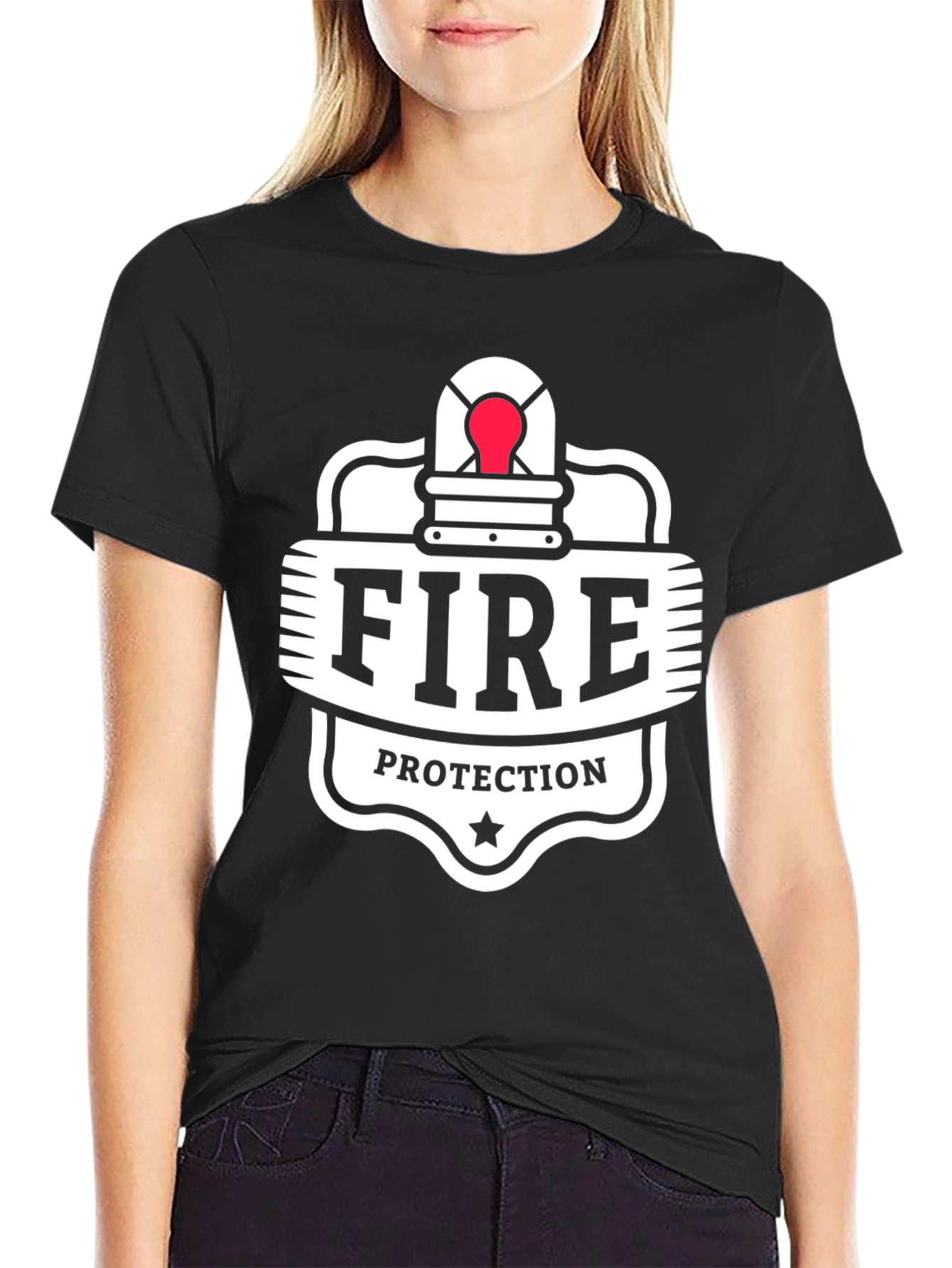 Fire Protection Graphic T-Shirt - Black