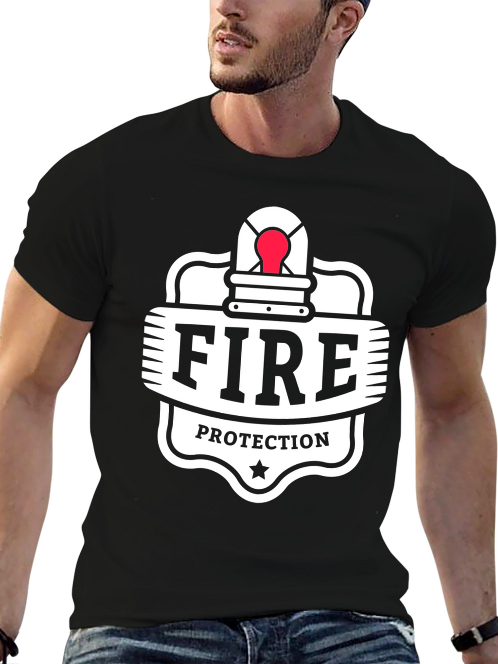 Fire Protection Graphic T-Shirt - Black