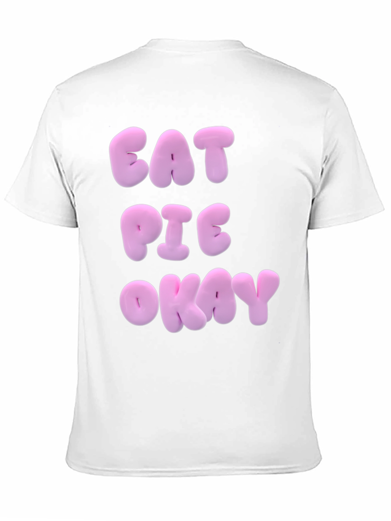 Eat Pie Okay Black Cotton T-Shirt