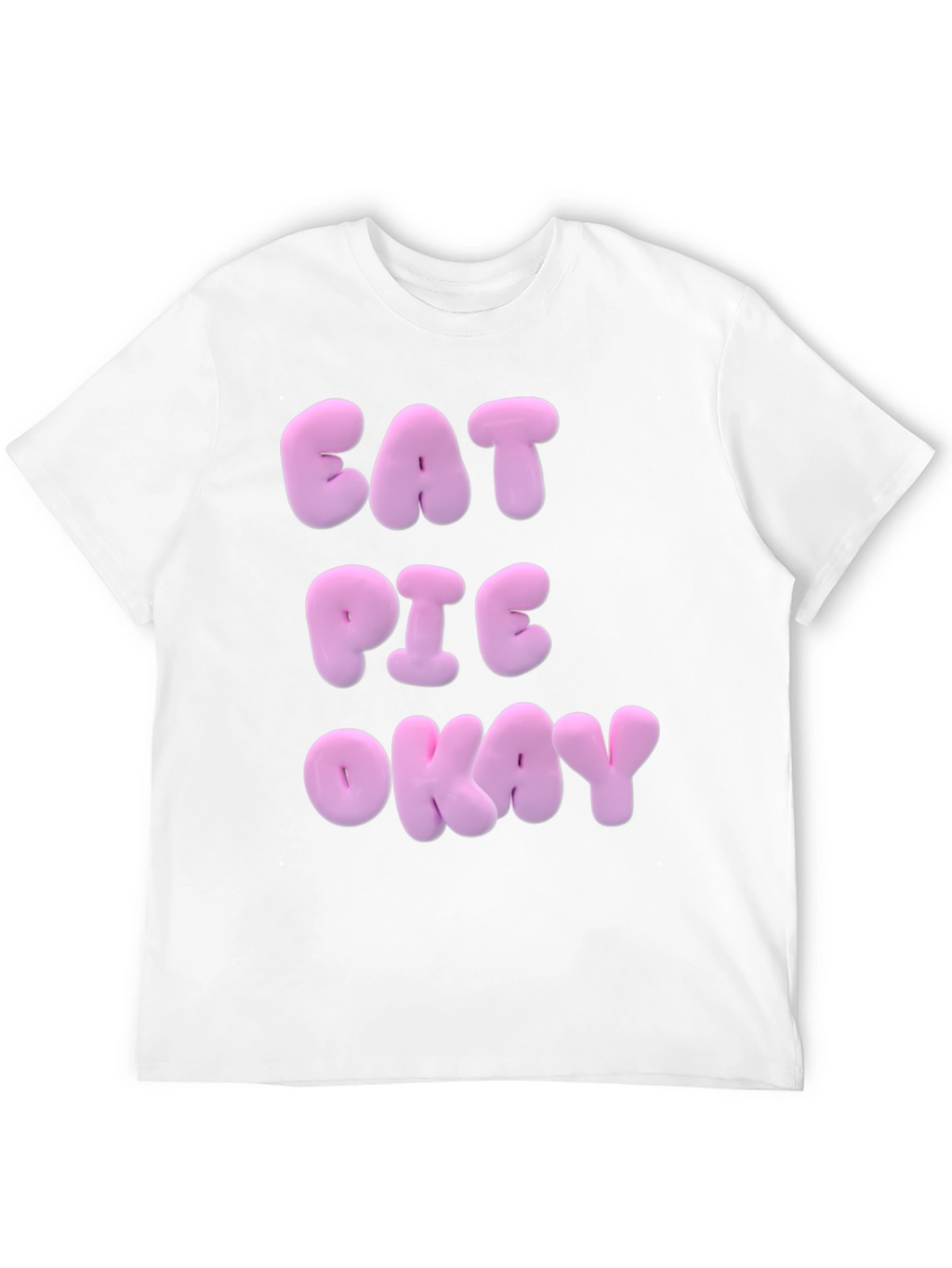 Eat Pie Okay Black Cotton T-Shirt