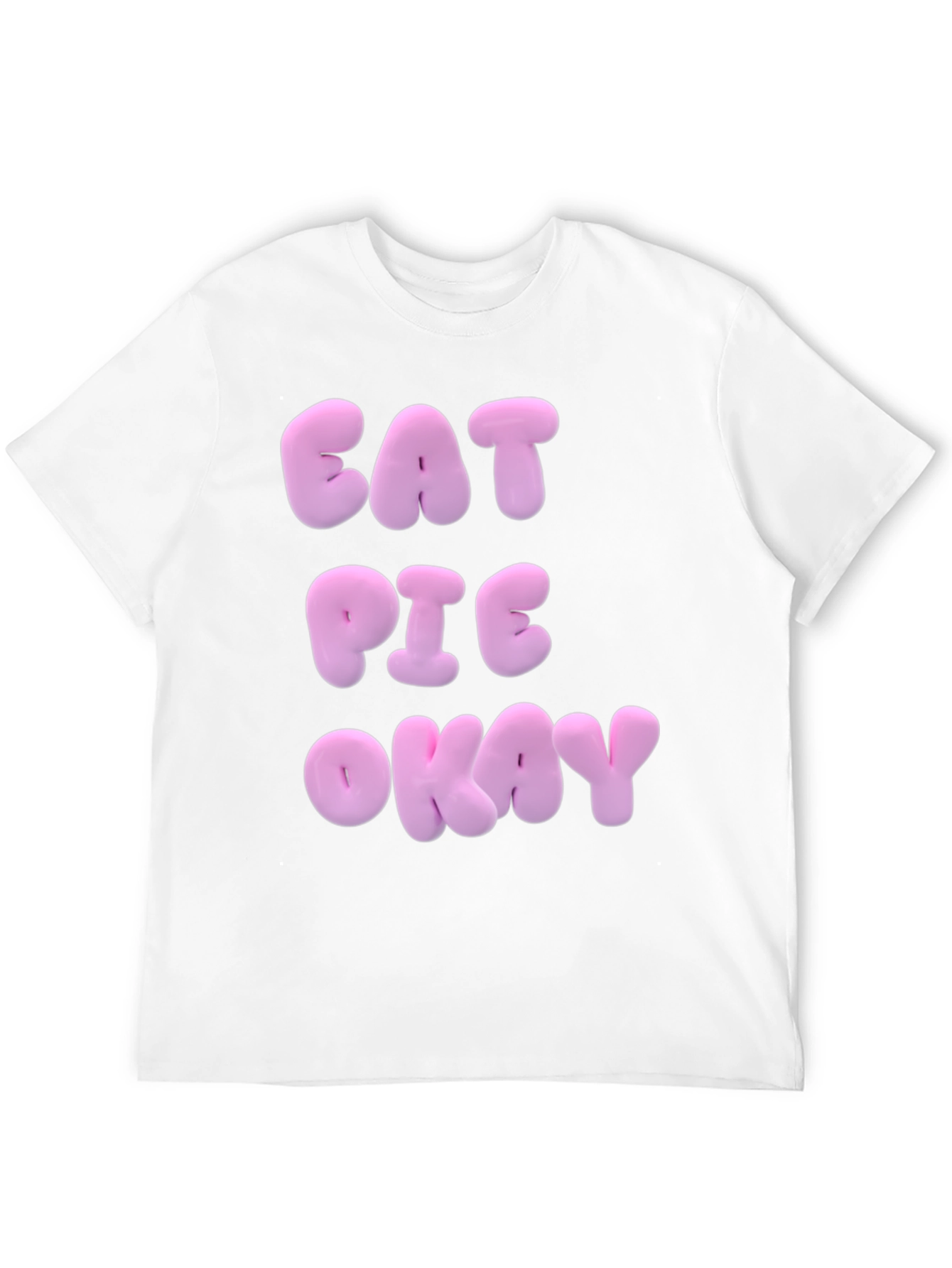 Eat Pie Okay Black Cotton T-Shirt