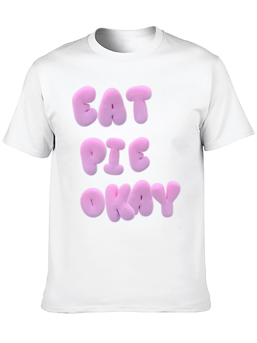 Eat Pie Okay Black Cotton T-Shirt