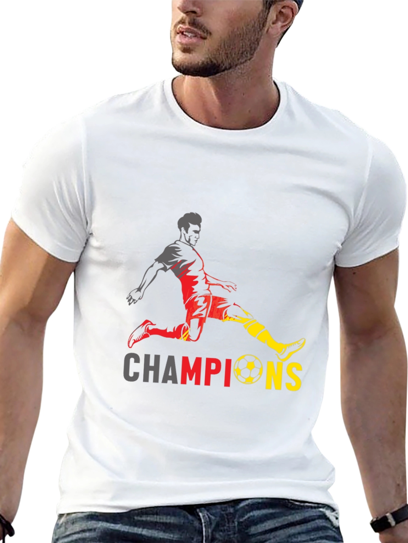 Champions Soccer Graphic T-Shirt - Black