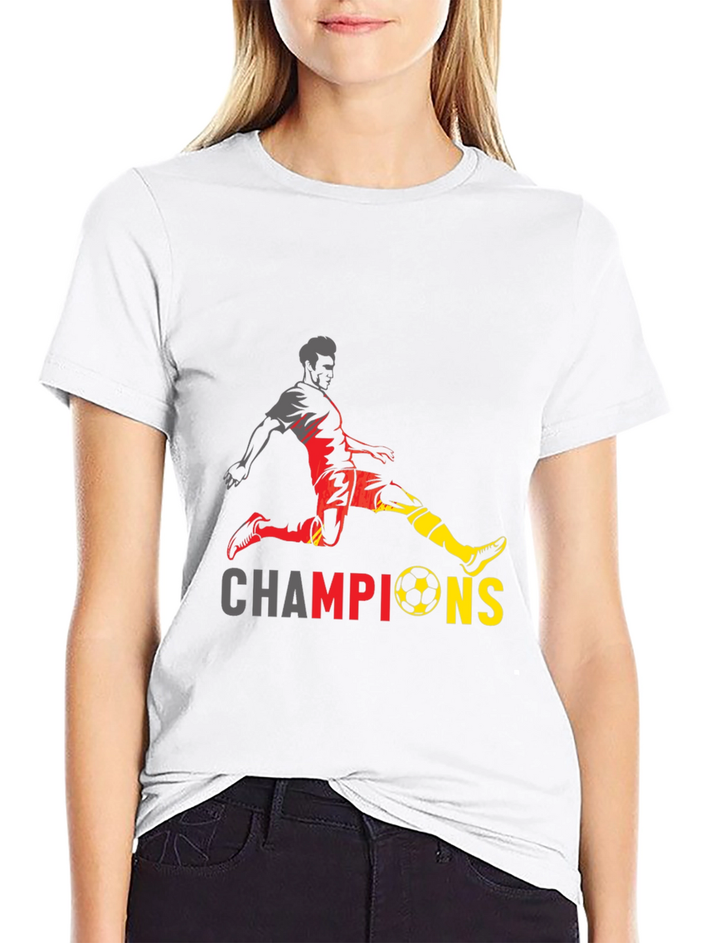 Champions Soccer Graphic T-Shirt - Black
