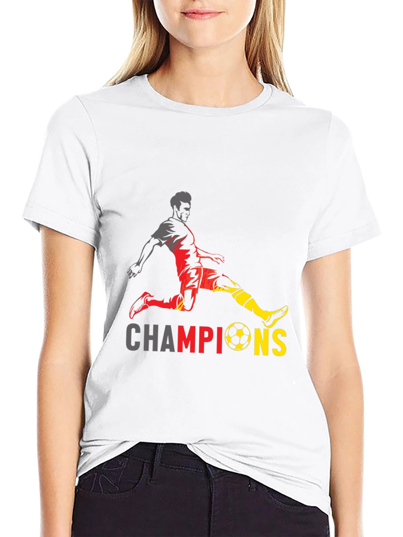 Champions Soccer Graphic T-Shirt - Black