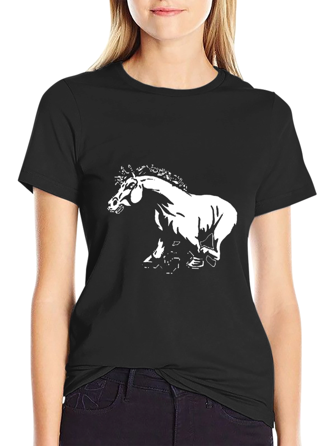 Horse Graphic Black T-Shirt