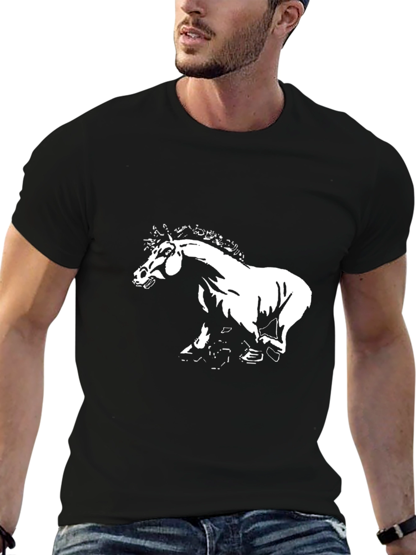 Horse Graphic Black T-Shirt