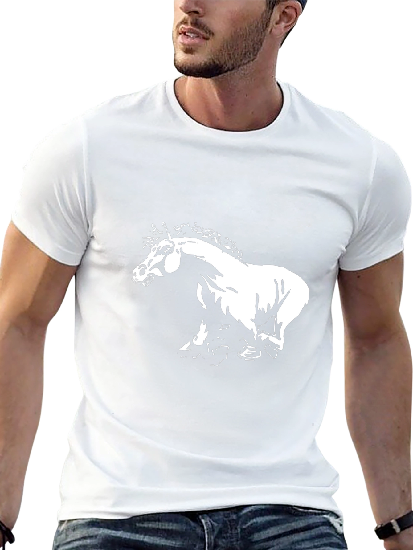 Horse Graphic Black T-Shirt
