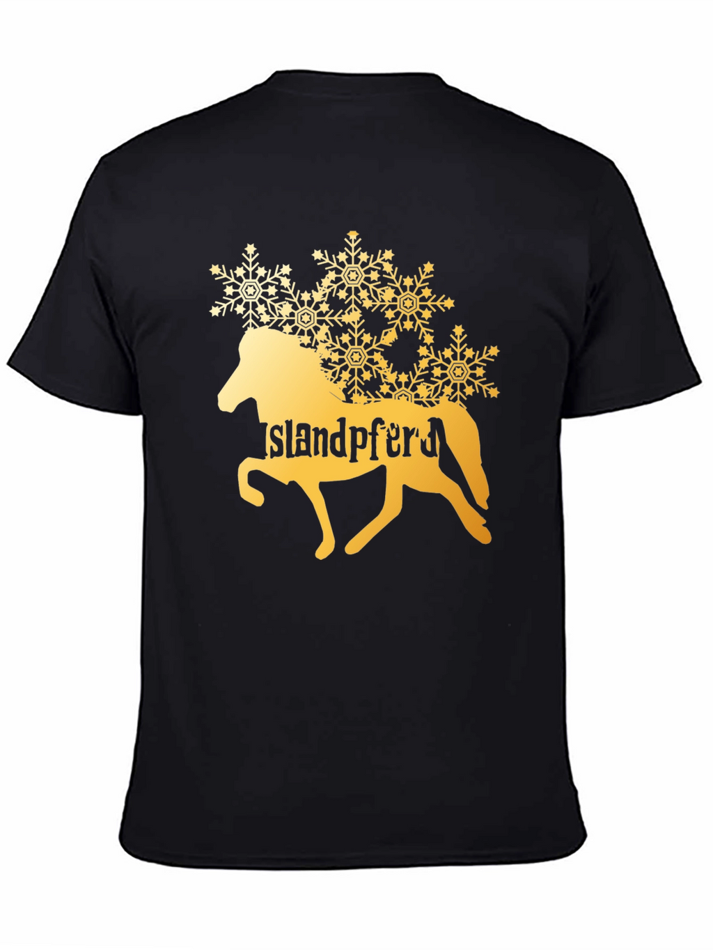 Islandpferd T-Shirt Horse Snowflake Design