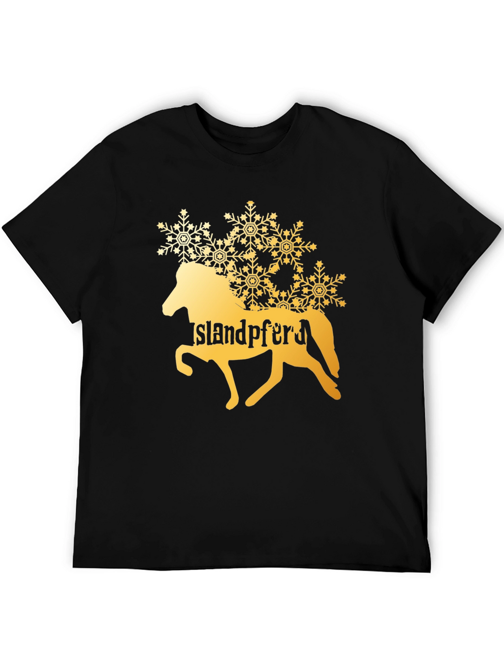 Islandpferd T-Shirt Horse Snowflake Design