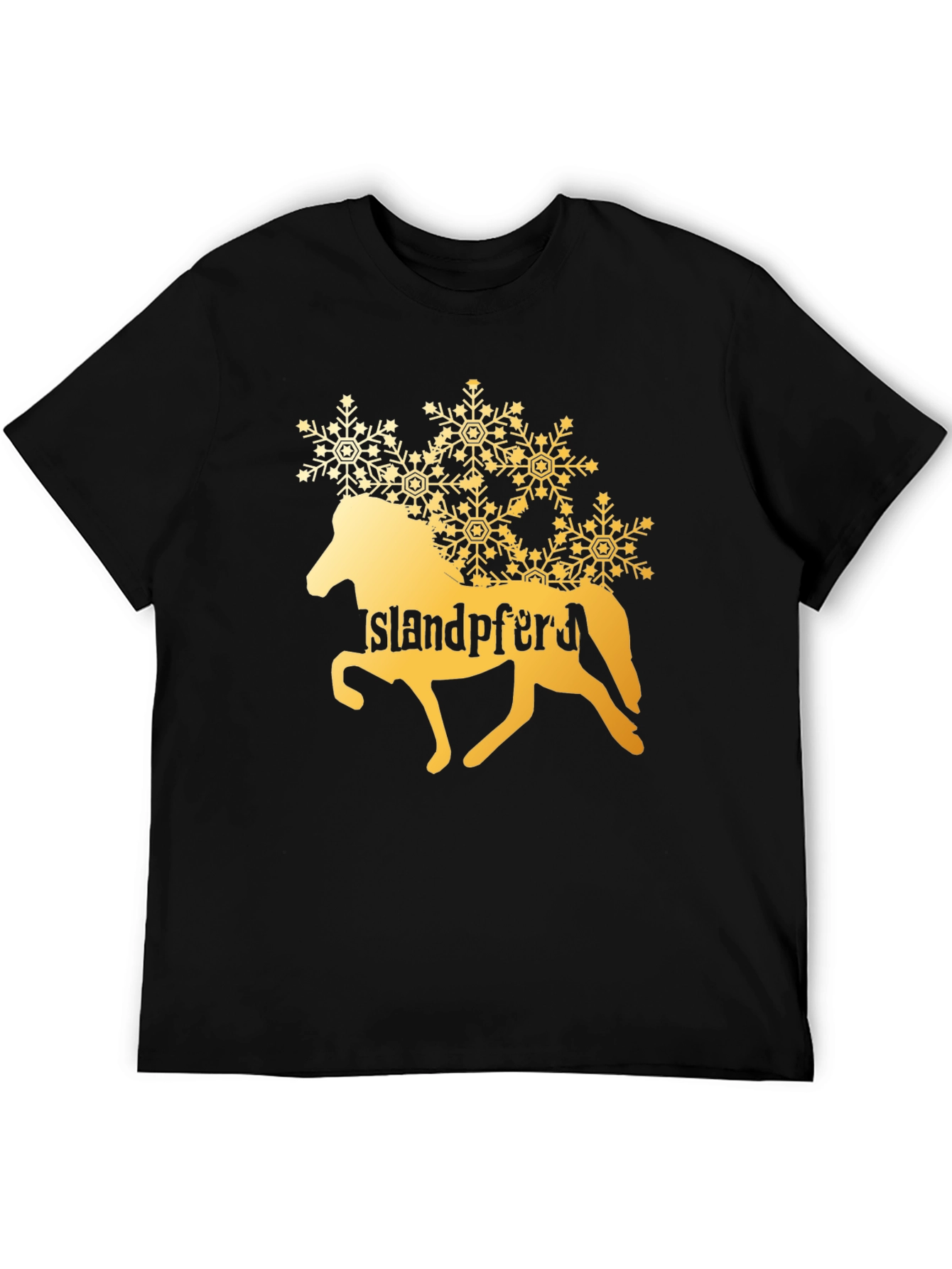 Islandpferd T-Shirt Horse Snowflake Design