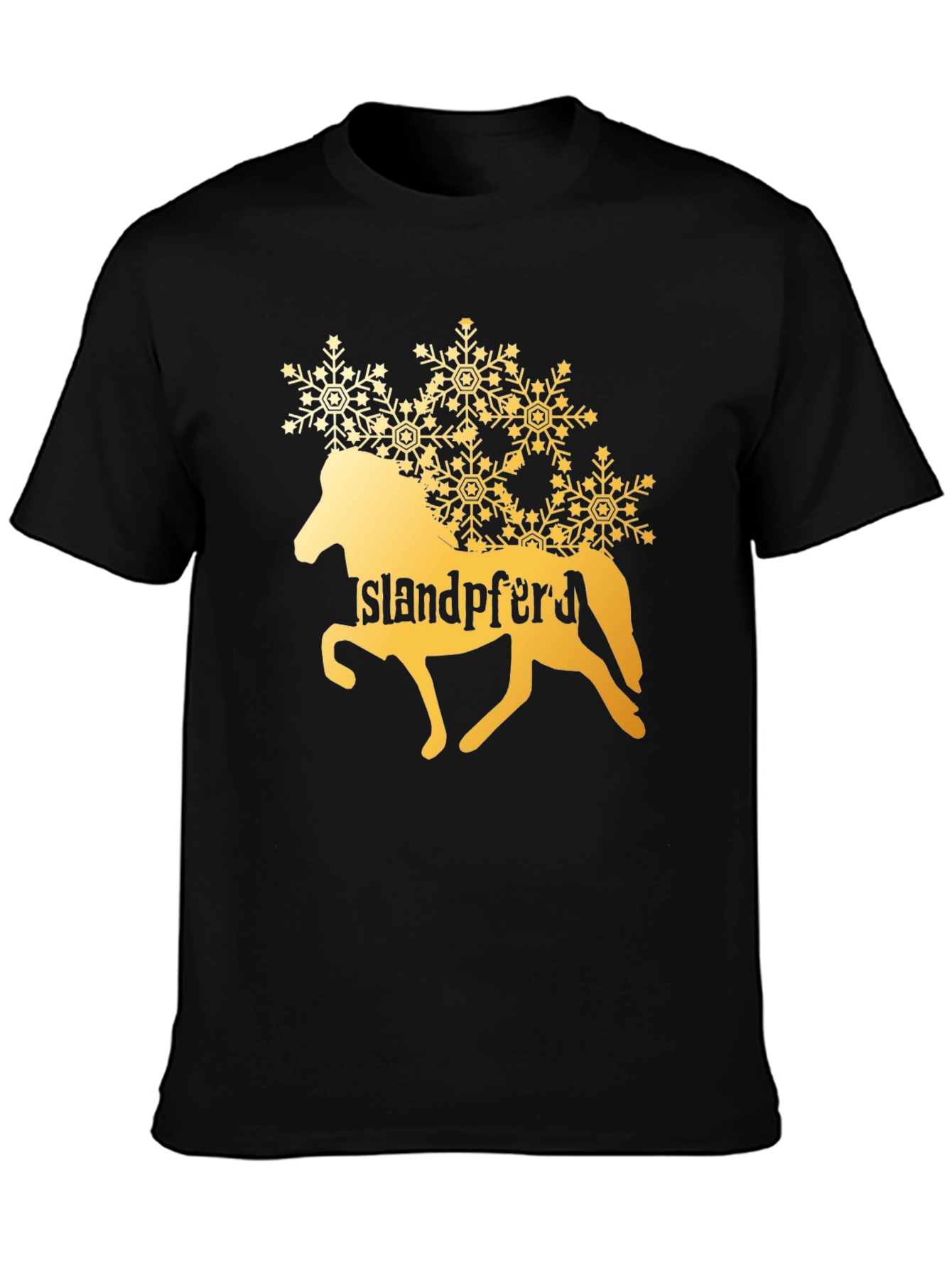 Islandpferd T-Shirt Horse Snowflake Design