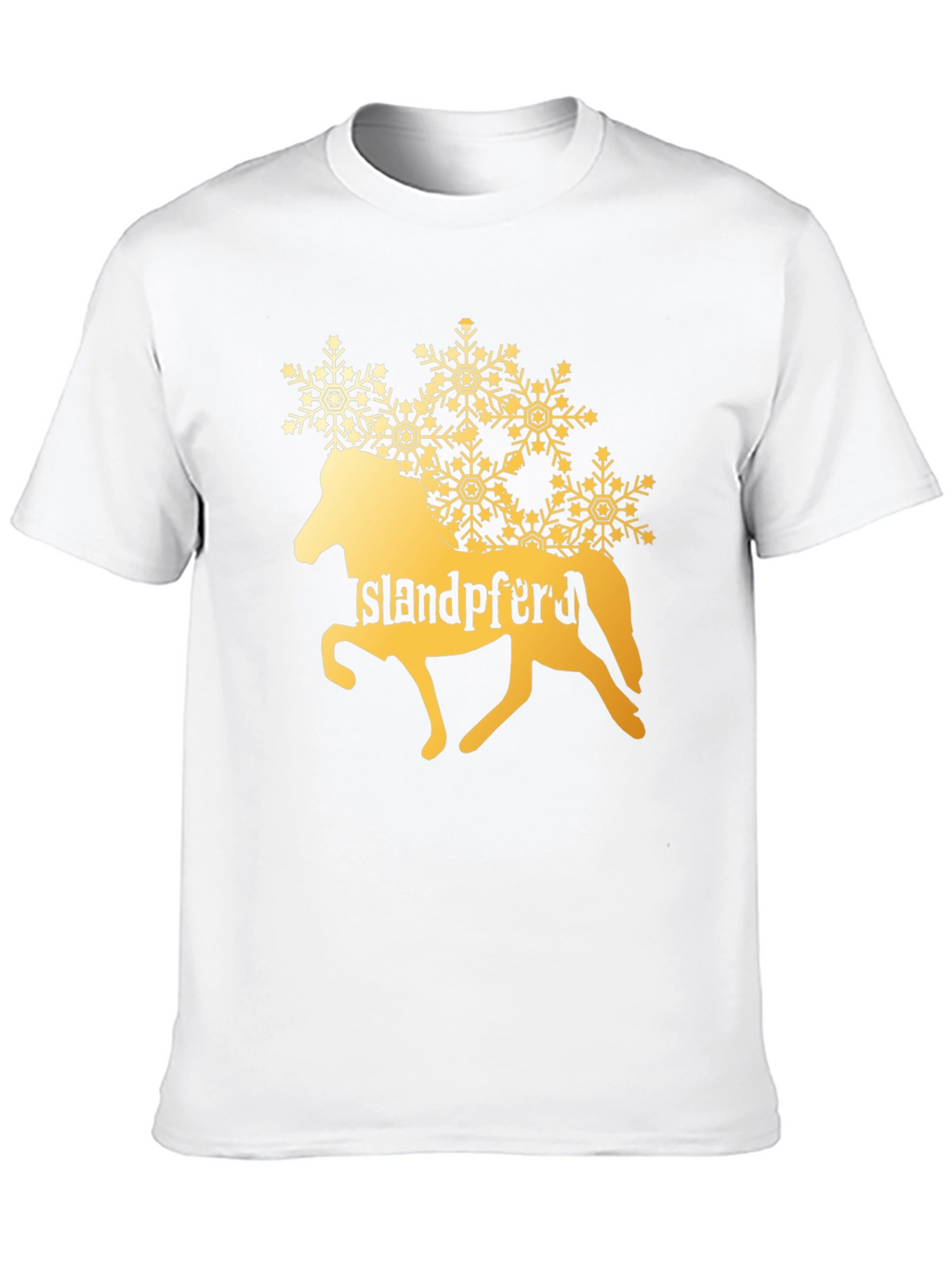 Islandpferd T-Shirt Horse Snowflake Design
