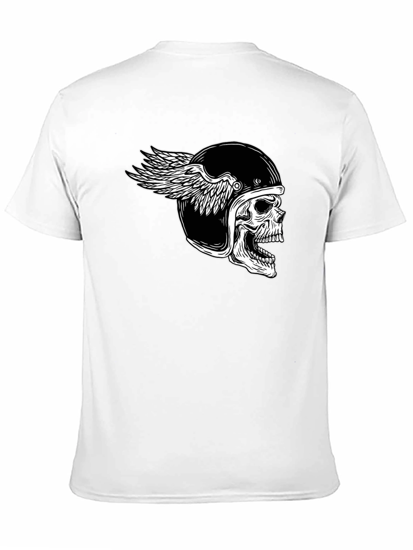 Skull Winged Helmet Black T-Shirt