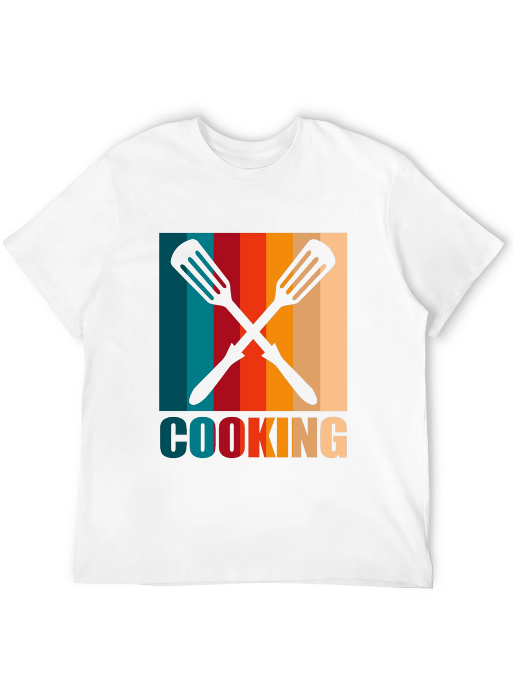 Retro Cooking Spatula Graphic Tee - Black Cotton T-Shirt