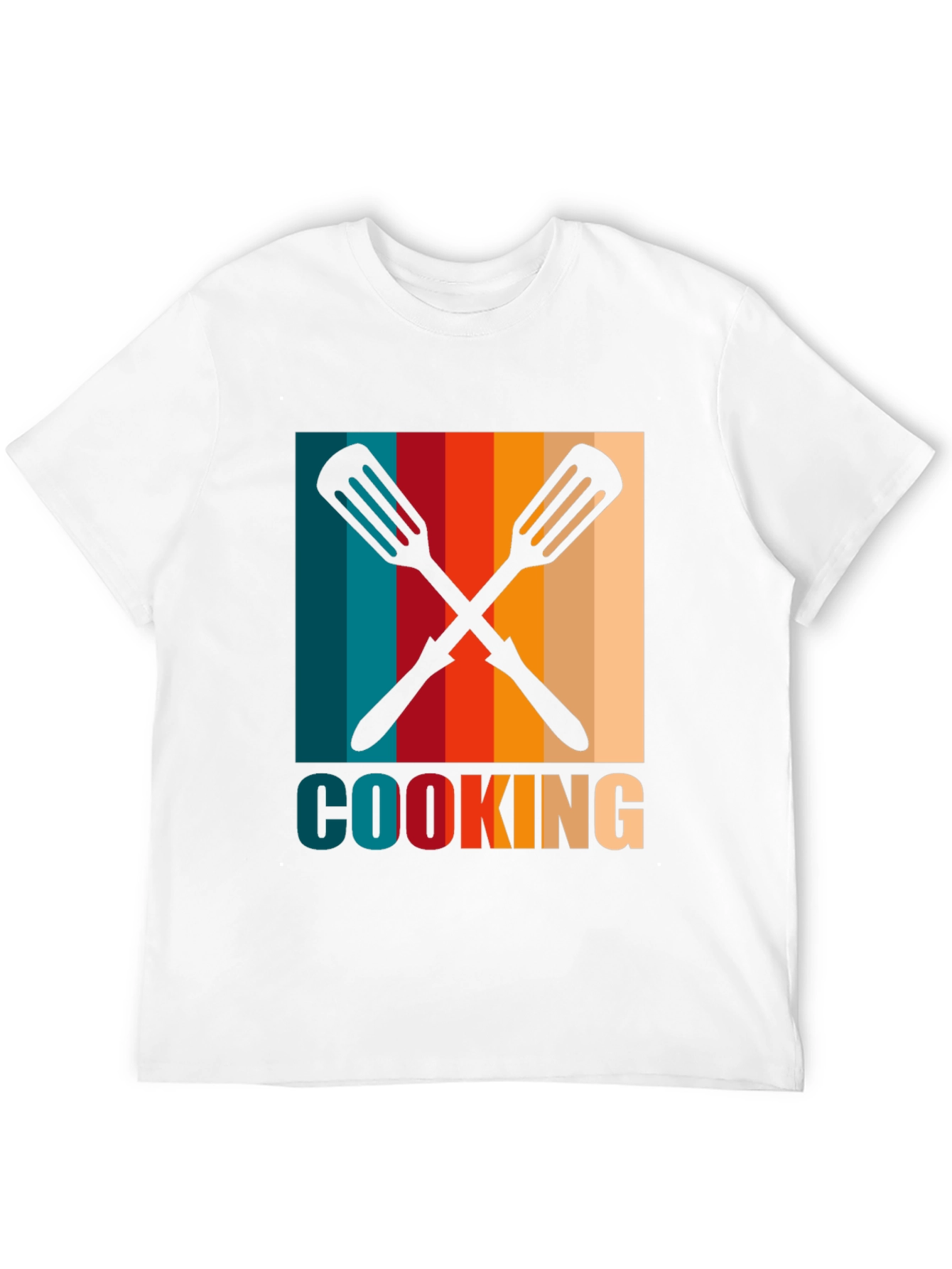Retro Cooking Spatula Graphic Tee - Black Cotton T-Shirt