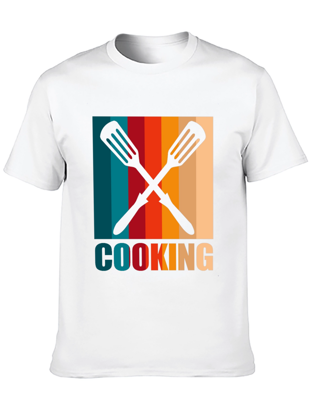 Retro Cooking Spatula Graphic Tee - Black Cotton T-Shirt