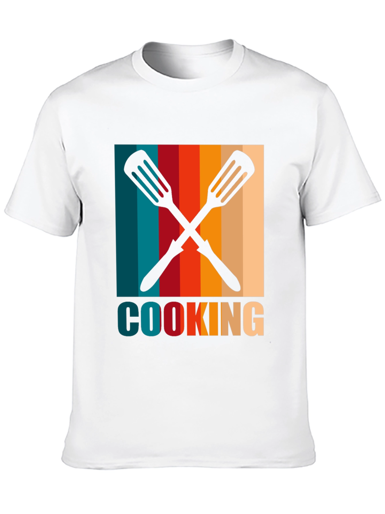 Retro Cooking Spatula Graphic Tee - Black Cotton T-Shirt