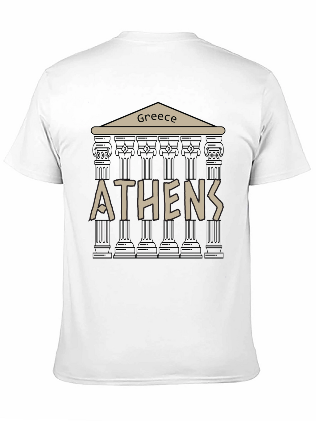 Greece Athens T-Shirt - Black Graphic Tee
