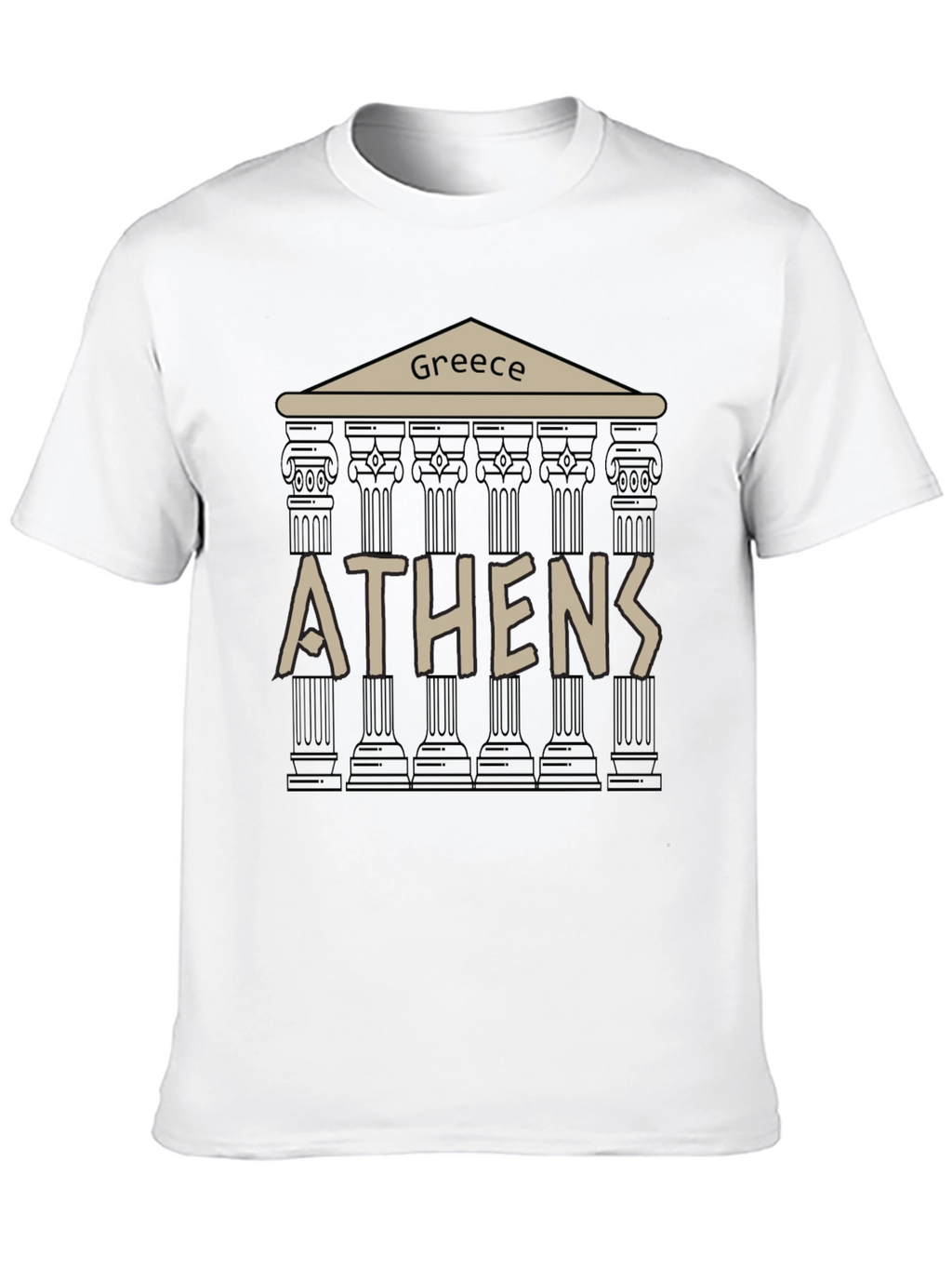 Greece Athens T-Shirt - Black Graphic Tee