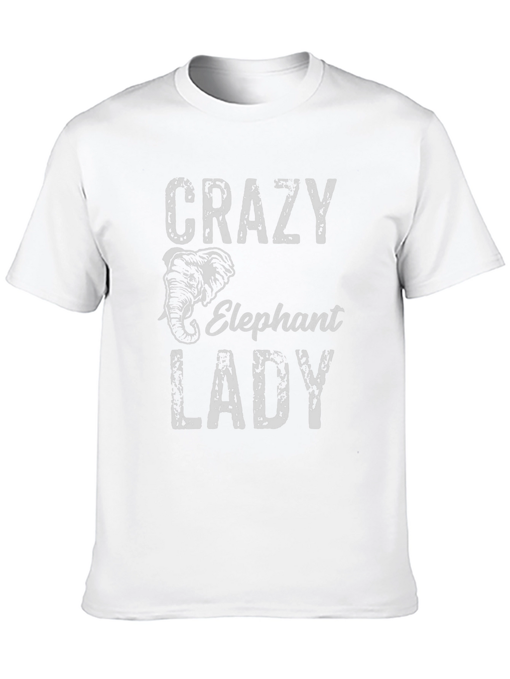 Crazy Elephant Lady Black T-Shirt