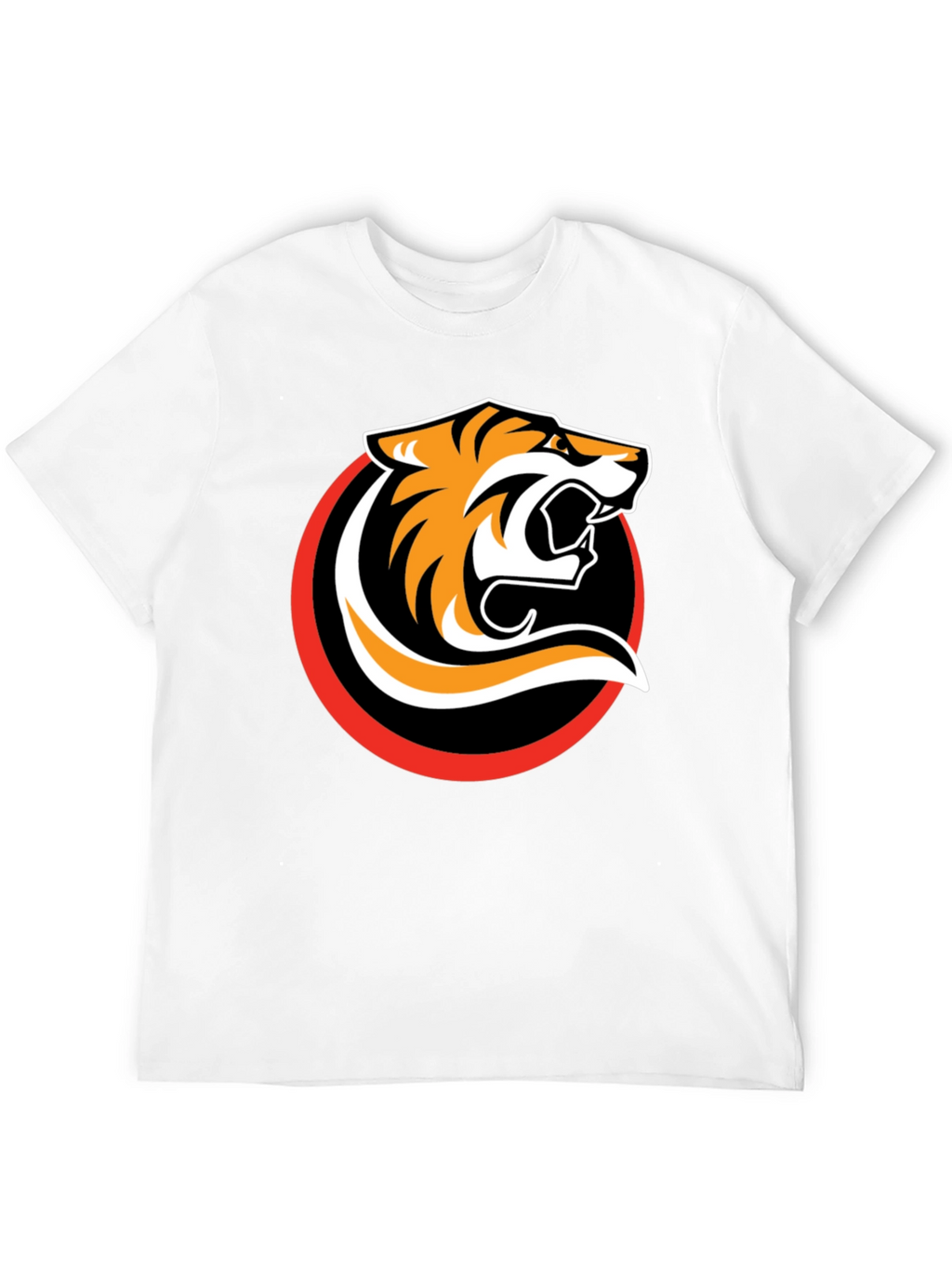 Black T-Shirt with Bold Tiger Graphic