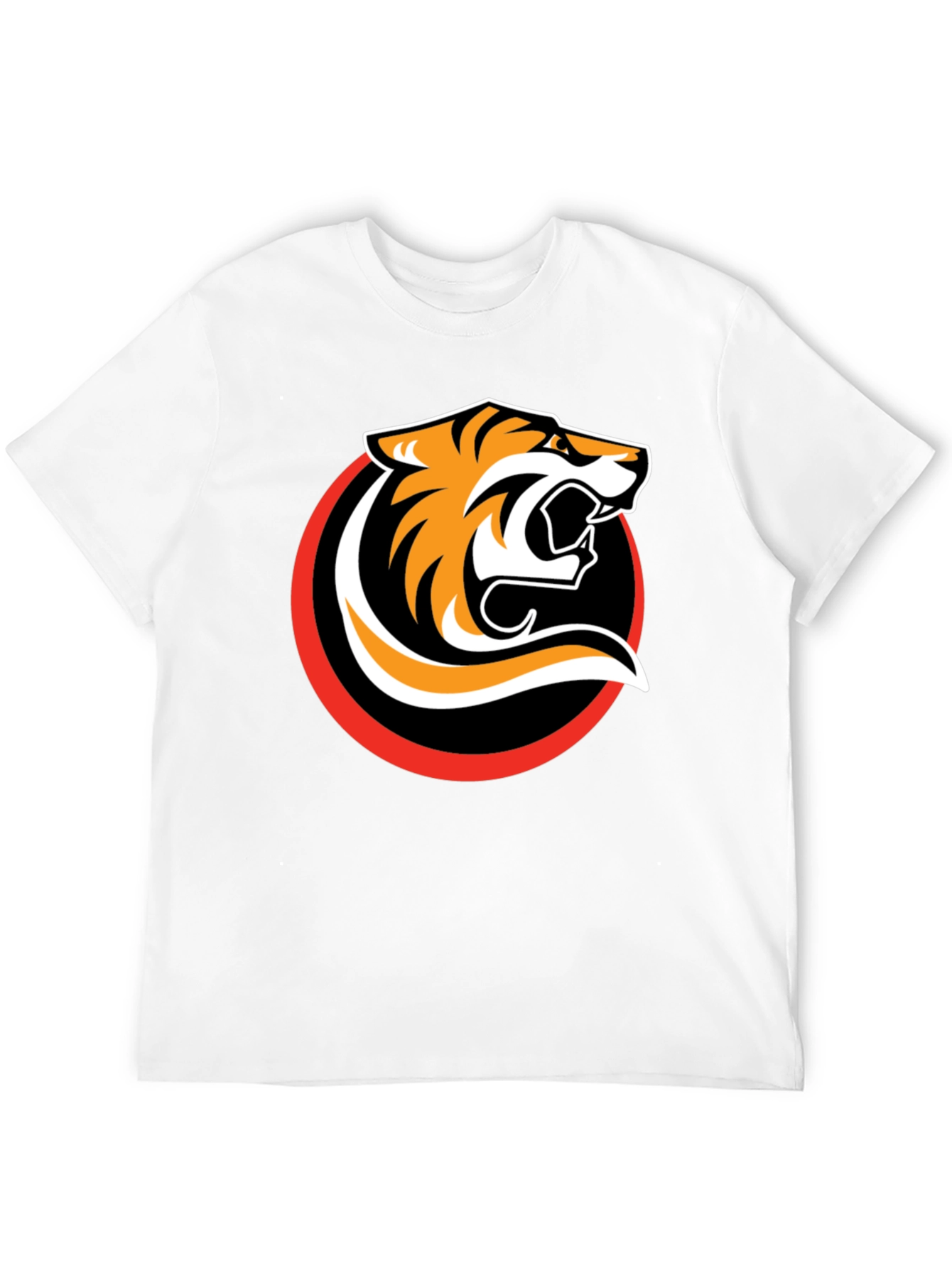 Black T-Shirt with Bold Tiger Graphic