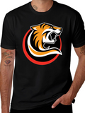 Black T-Shirt with Bold Tiger Graphic