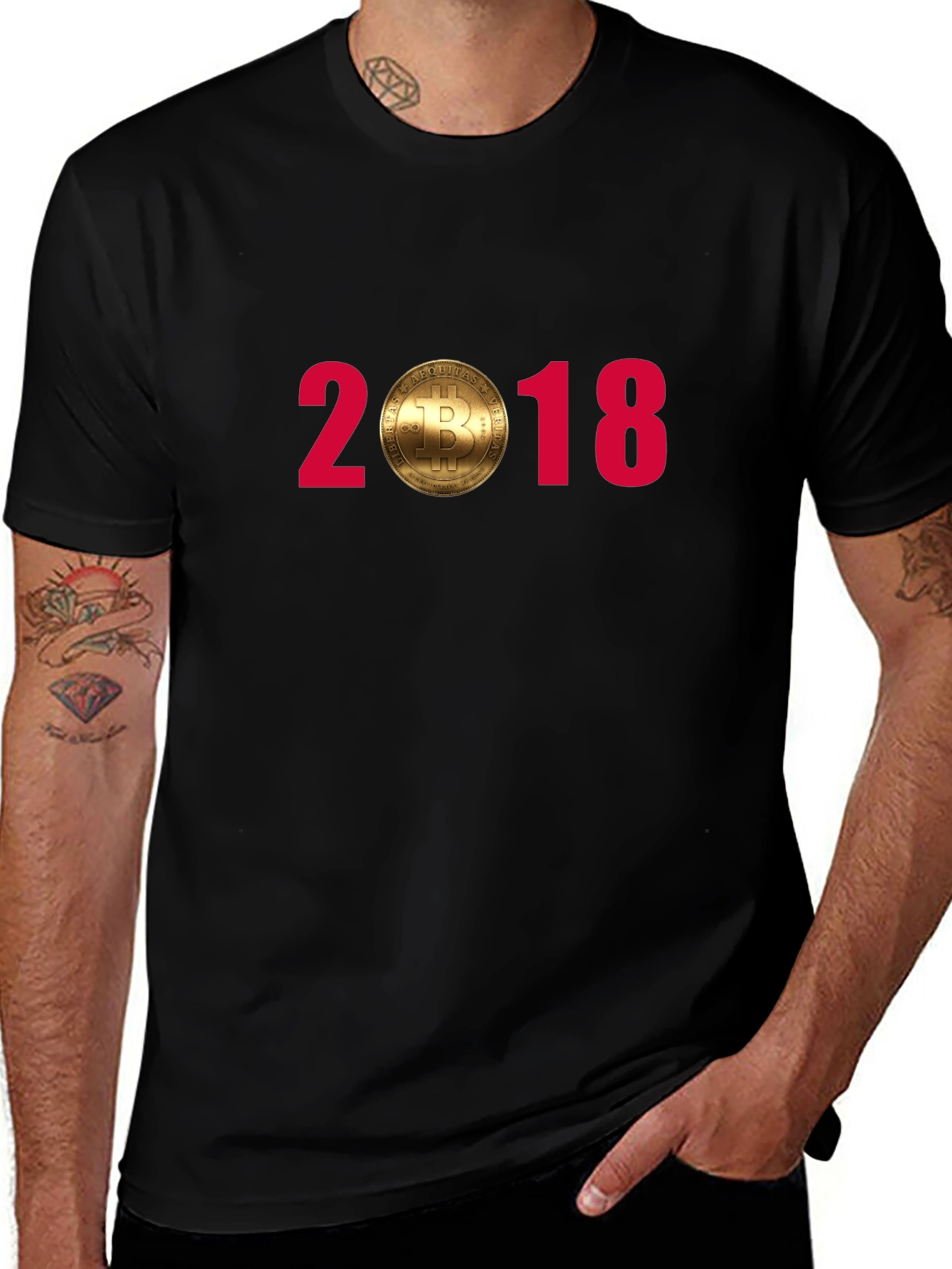 Bitcoin 2018 Graphic Tee - Crypto Enthusiast Shirt