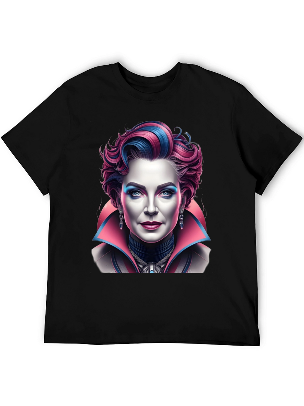 Unique Graphic T-Shirt - Vampire Lady Portrait