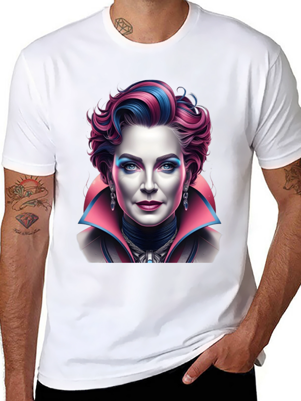 Unique Graphic T-Shirt - Vampire Lady Portrait
