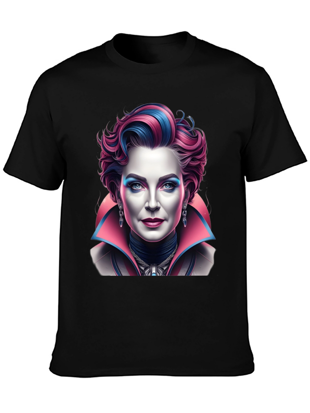 Unique Graphic T-Shirt - Vampire Lady Portrait