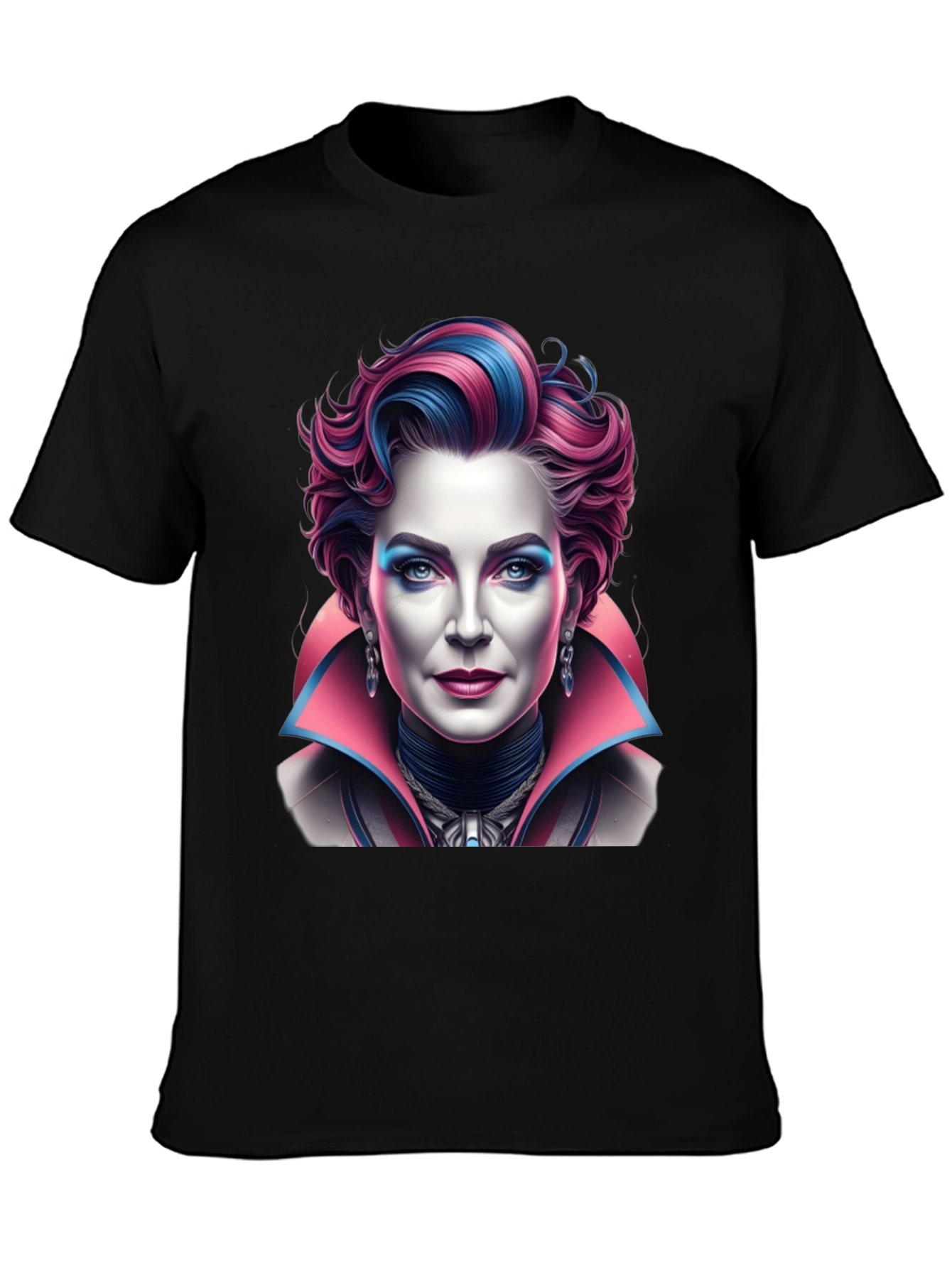 Unique Graphic T-Shirt - Vampire Lady Portrait