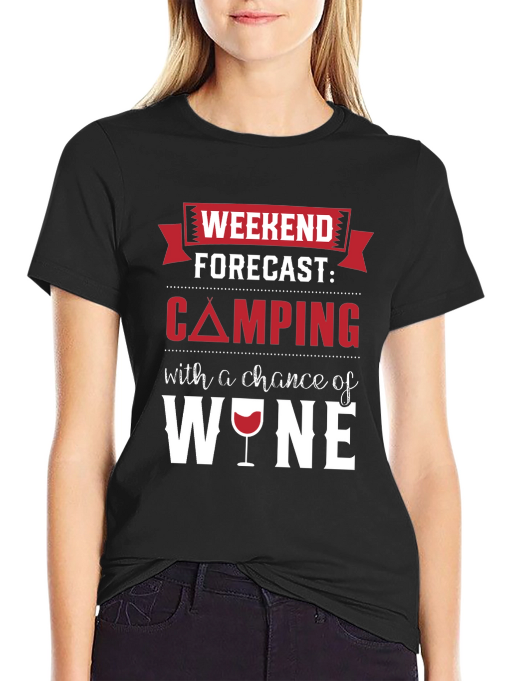 Camping & Wine Forecast T-Shirt