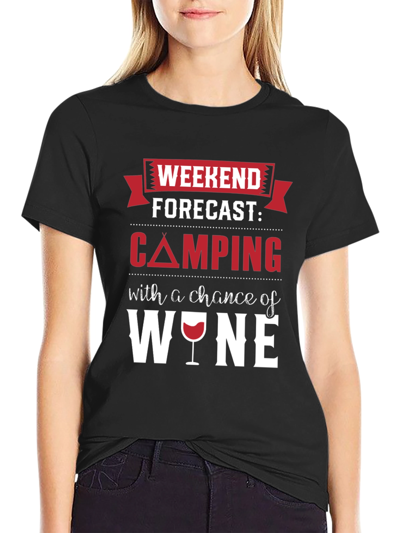 Camping & Wine Forecast T-Shirt