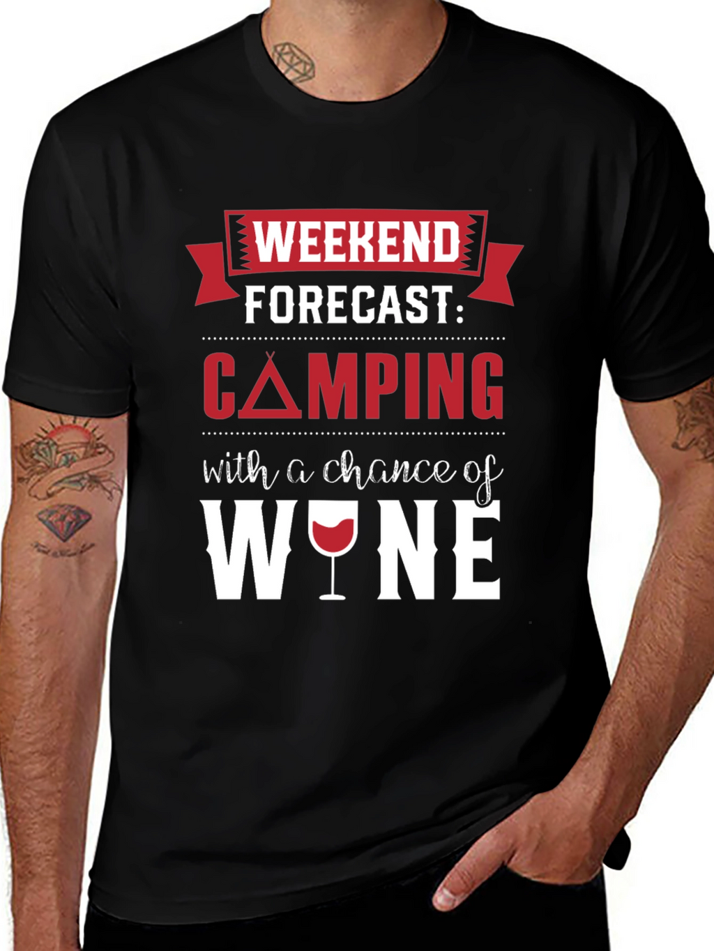 Camping & Wine Forecast T-Shirt