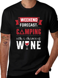 Camping & Wine Forecast T-Shirt