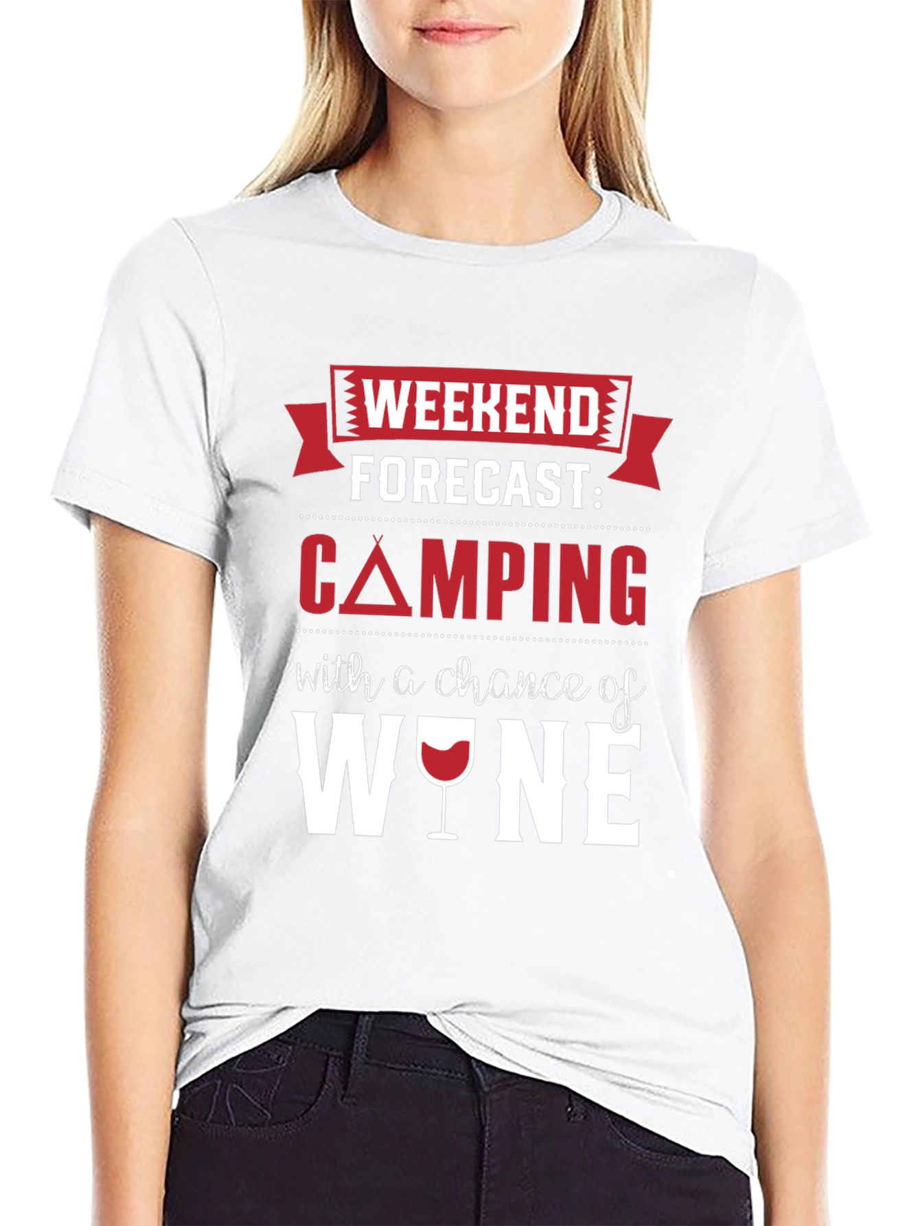 Camping & Wine Forecast T-Shirt
