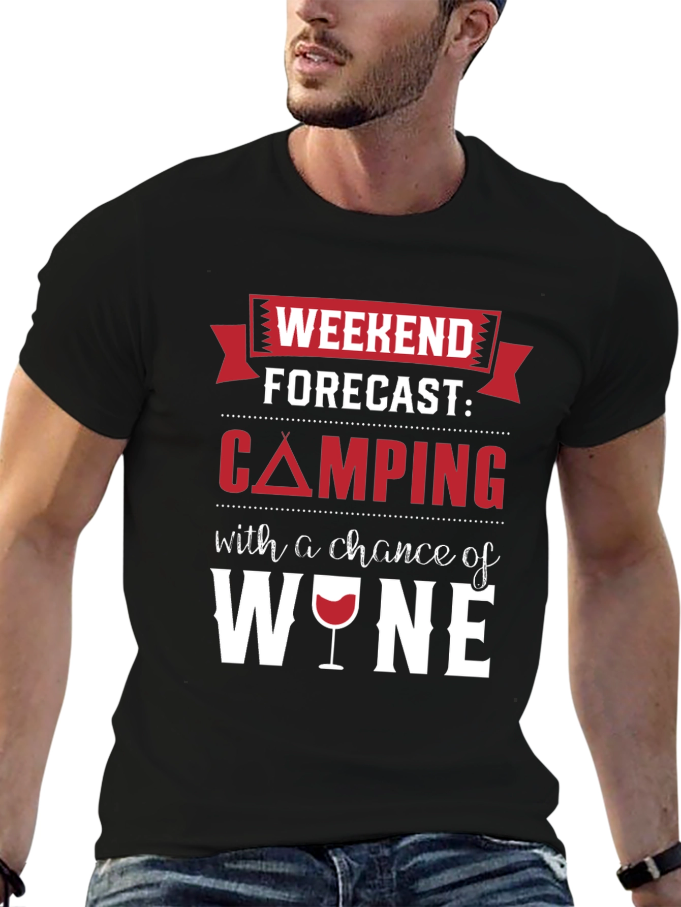 Camping & Wine Forecast T-Shirt