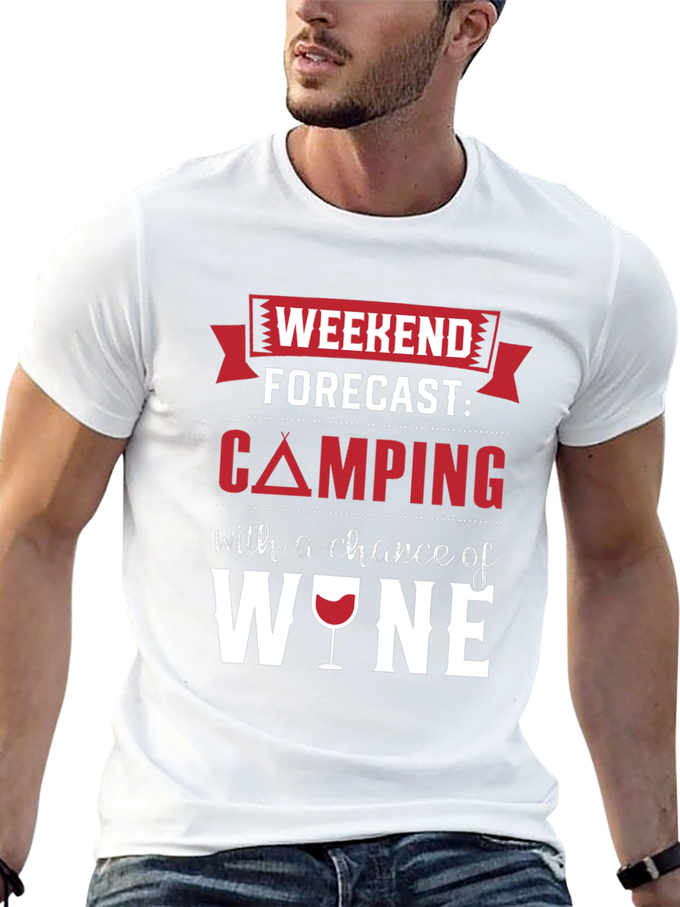 Camping & Wine Forecast T-Shirt