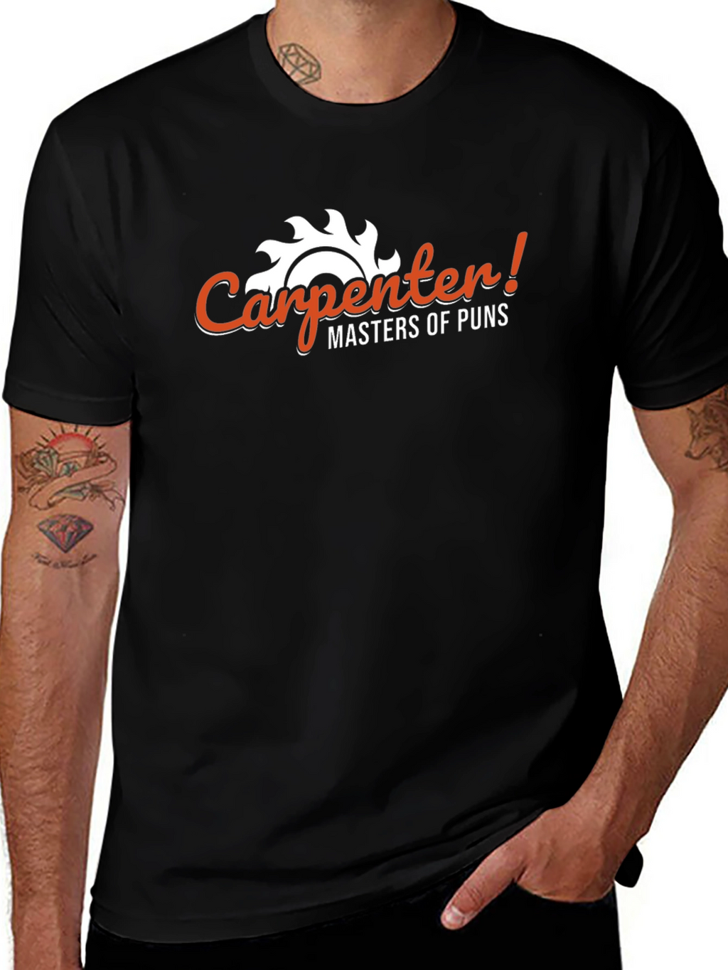 Carpenter Masters of Puns Black Graphic Tee