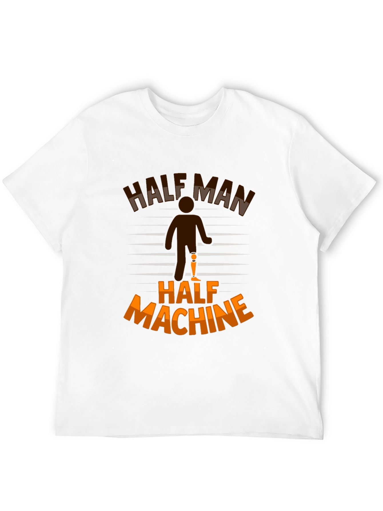 Half Man Half Machine Graphic T-Shirt