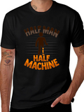 Half Man Half Machine Graphic T-Shirt