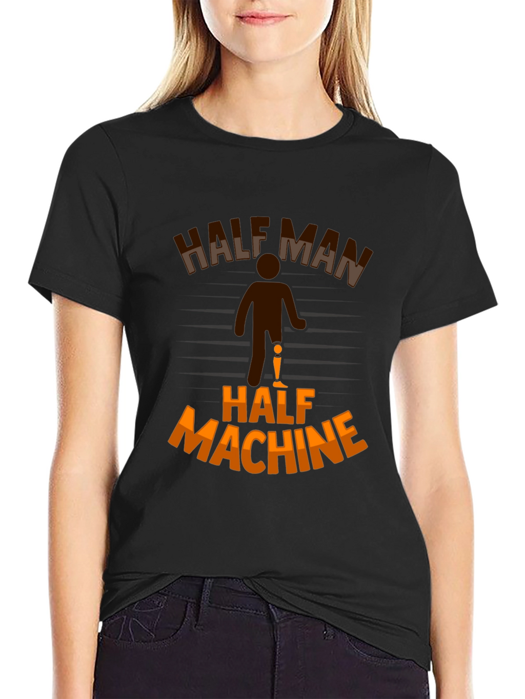 Half Man Half Machine Graphic T-Shirt