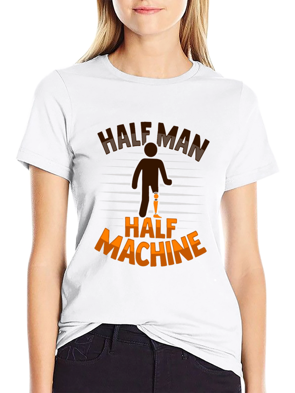 Half Man Half Machine Graphic T-Shirt