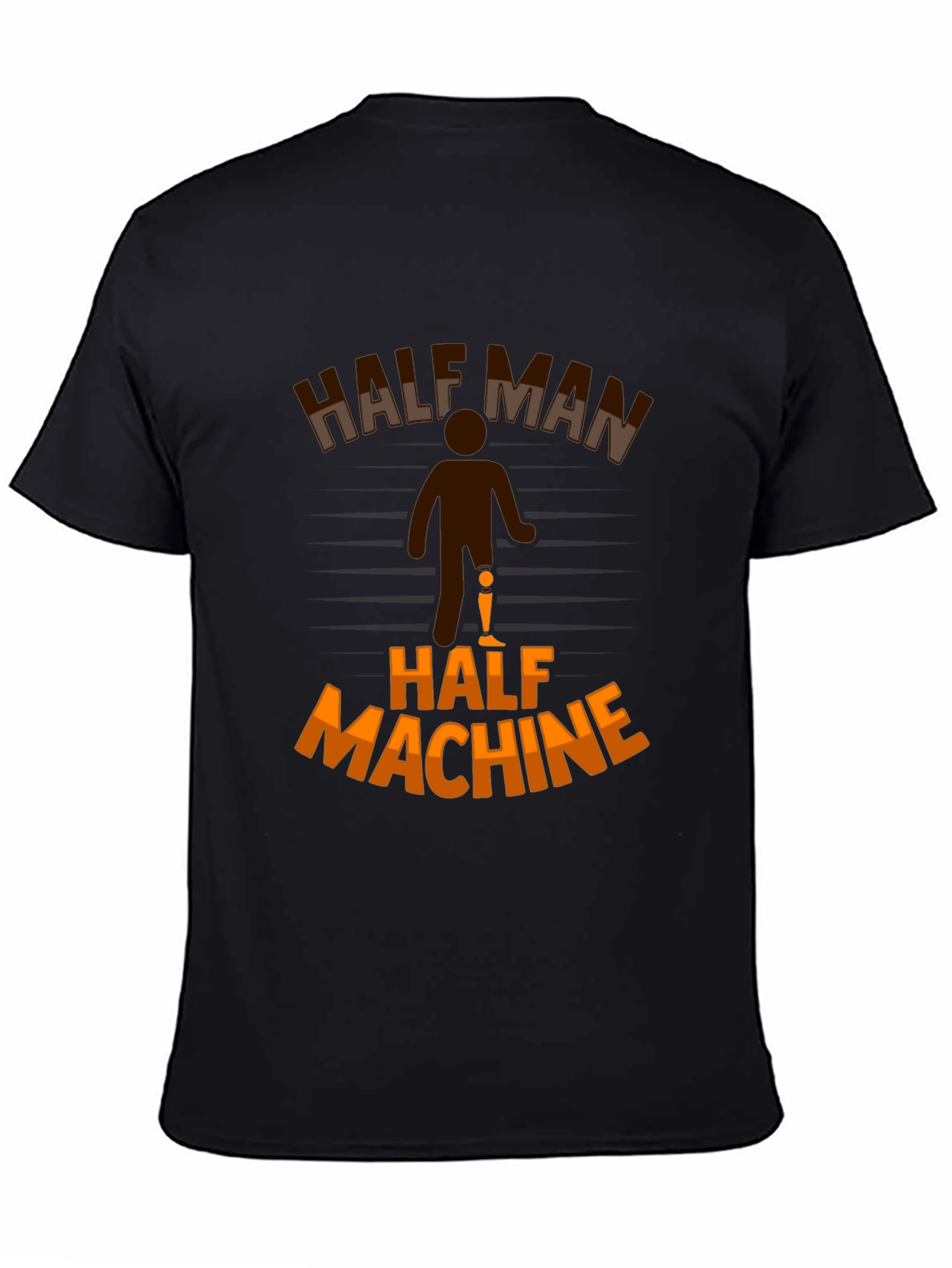 Half Man Half Machine Graphic T-Shirt