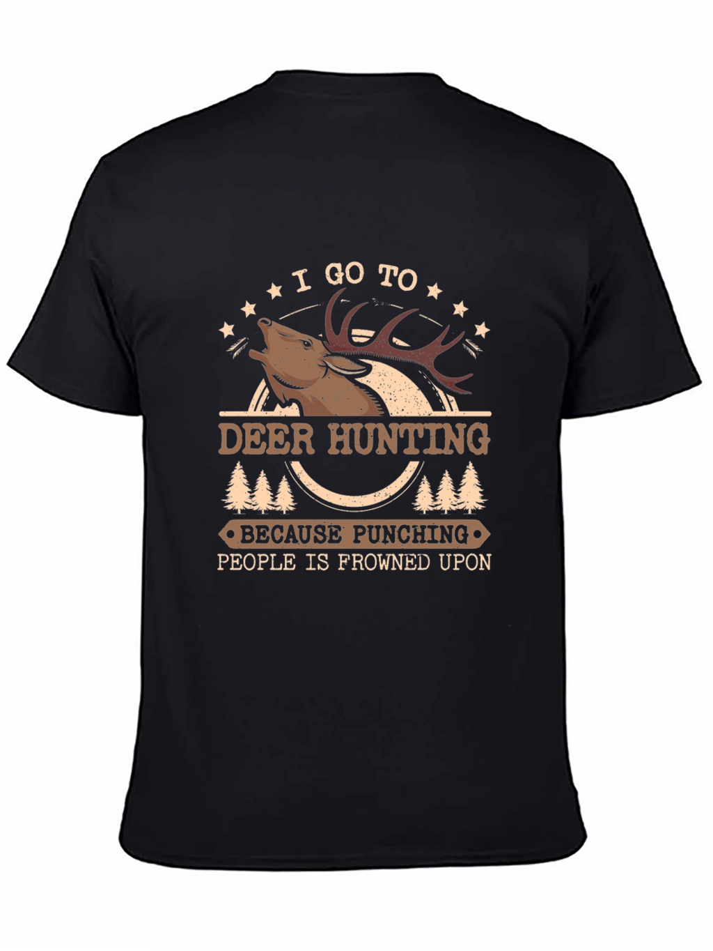 Deer Hunting Graphic Tee - Punching is Frowned Upon