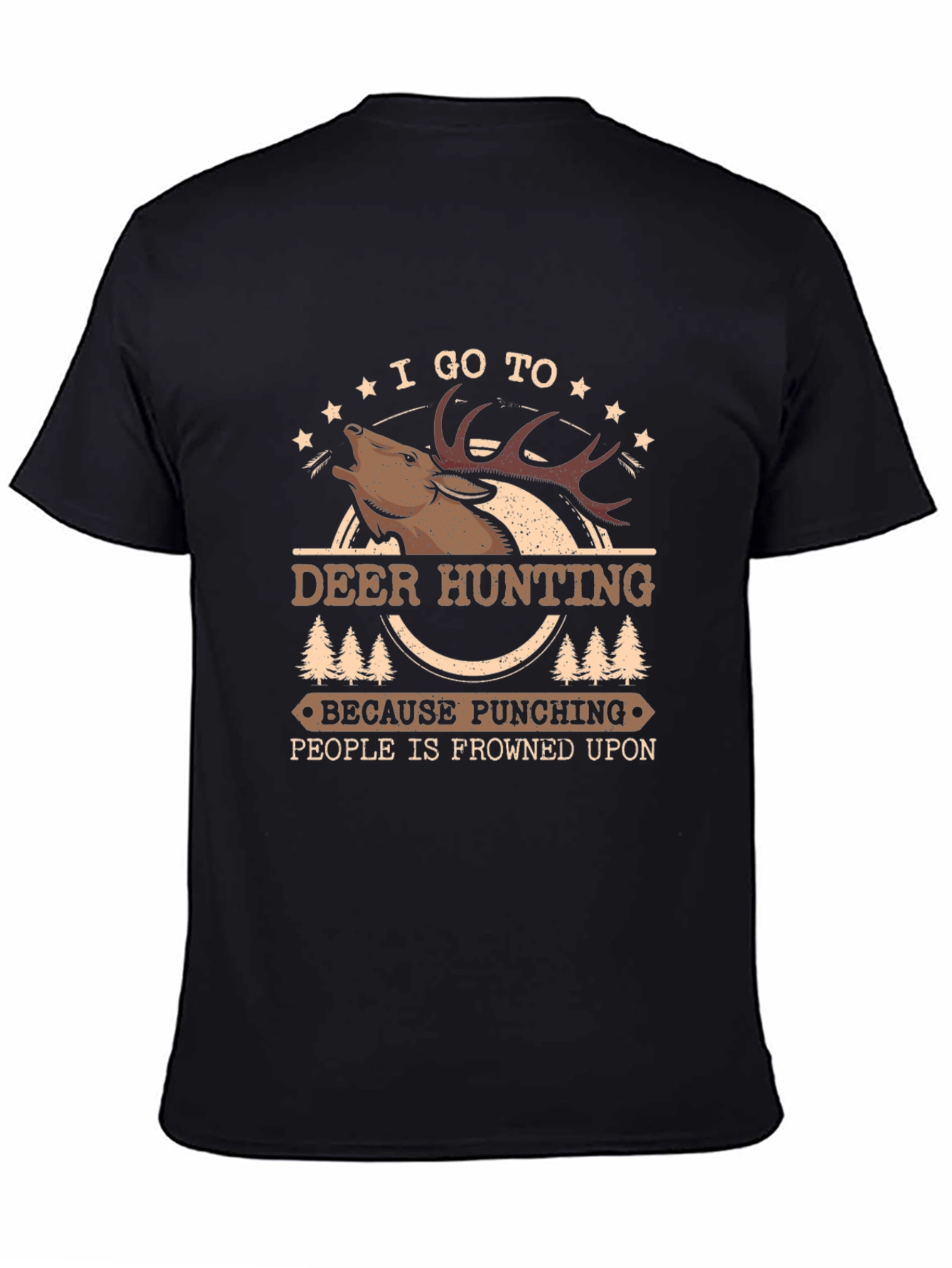 Deer Hunting Graphic Tee - Punching is Frowned Upon