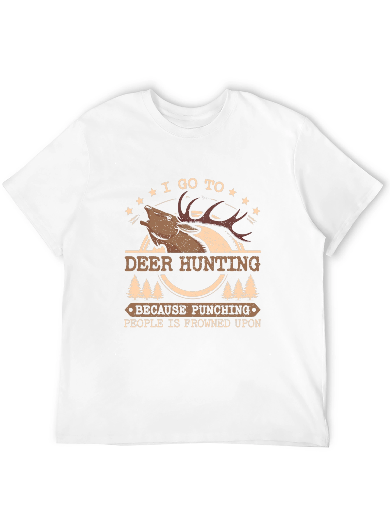 Deer Hunting Graphic Tee - Punching is Frowned Upon